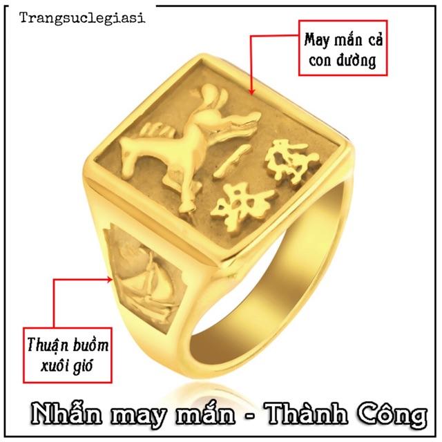 Nhẫn titan nam may mắn thành công