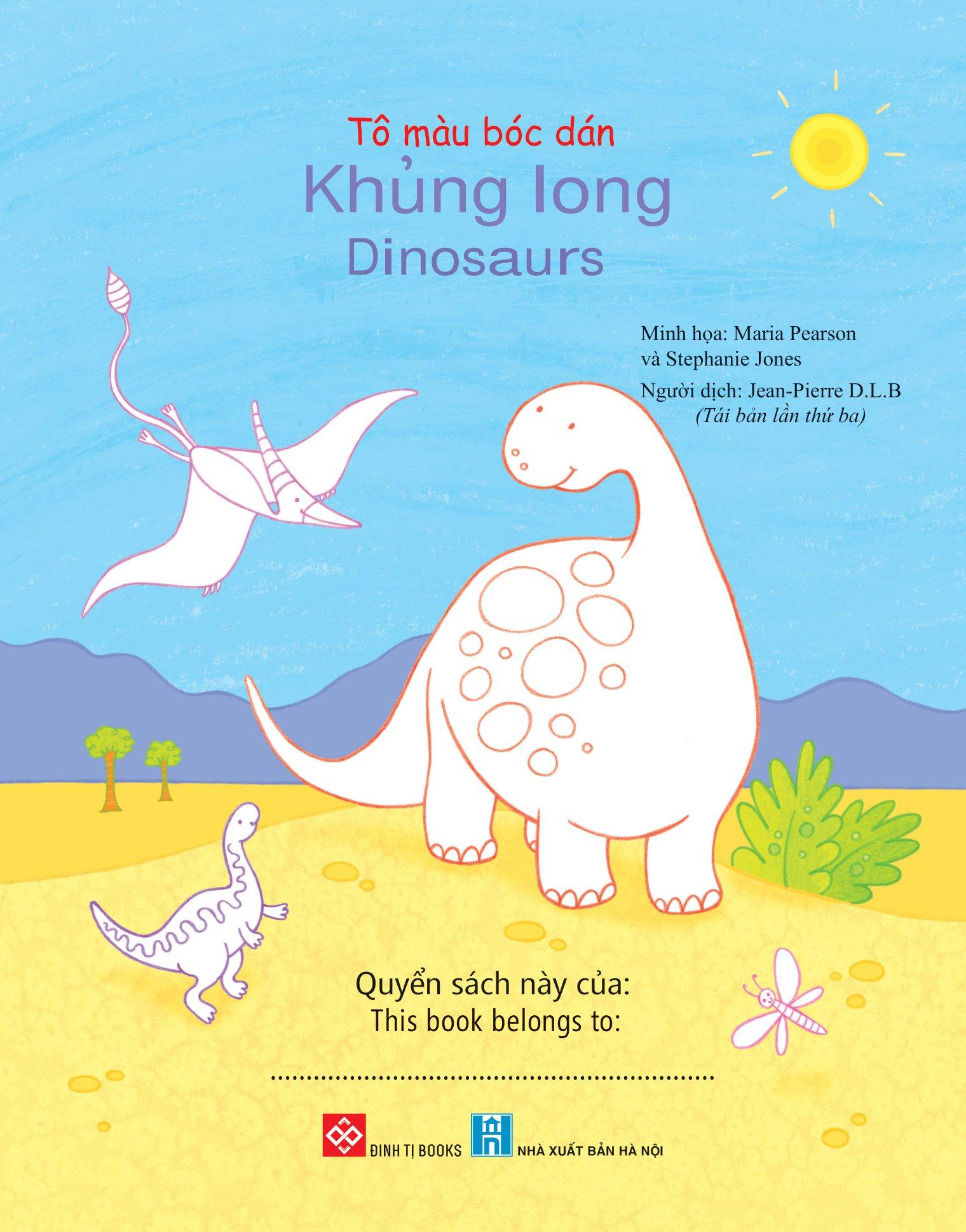 Tô Màu Bóc Dán - Khủng Long - Dinosaurs