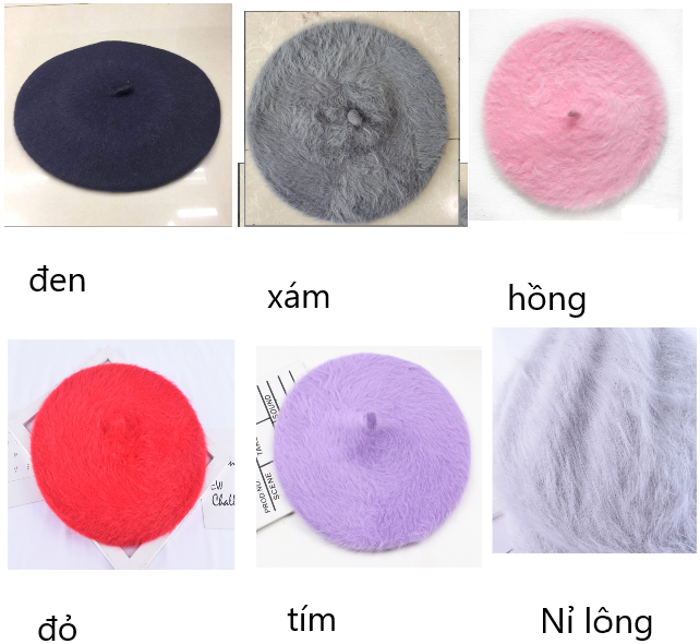 NÓN BERET nữ bánh tiêu họa sĩ