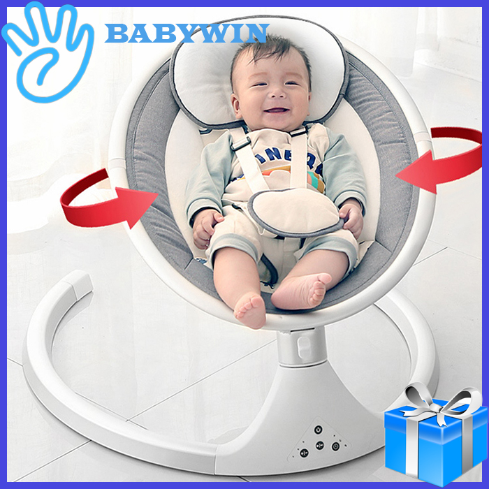 Nôi điện BABYWIN 423 Nôi tự động ru ngủ cho bé có điều khiển kèm màn tránh côn trùng , Võng điện trẻ em