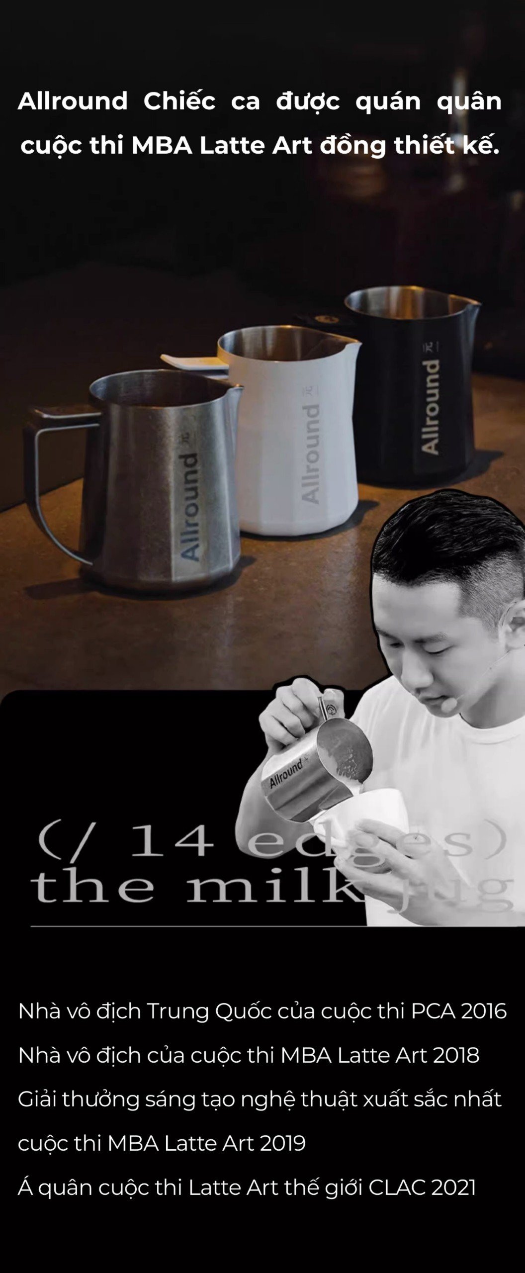 Ca đánh sữa All Round 480ml CAFEDE KONA