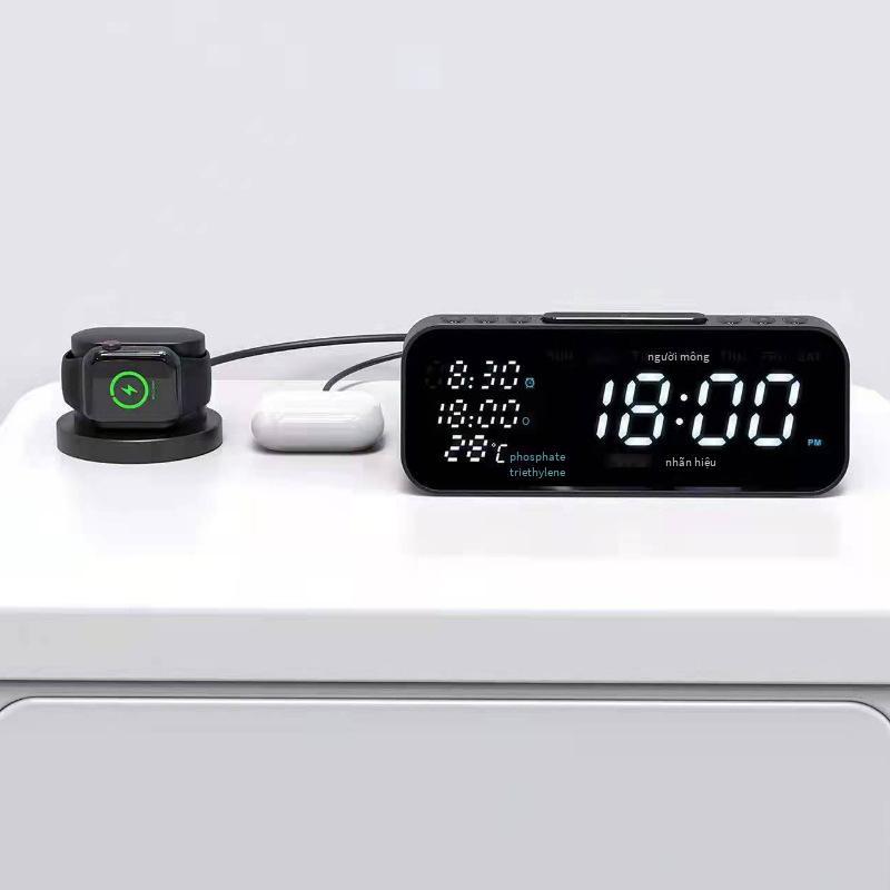 Bộ sạc không dây bốn trong một bùng nổ thuận lợi nhất phù hợp với điện thoại di động Apple, tai nghe, đồng hồ, sạc không dây thời gian đa chức năng