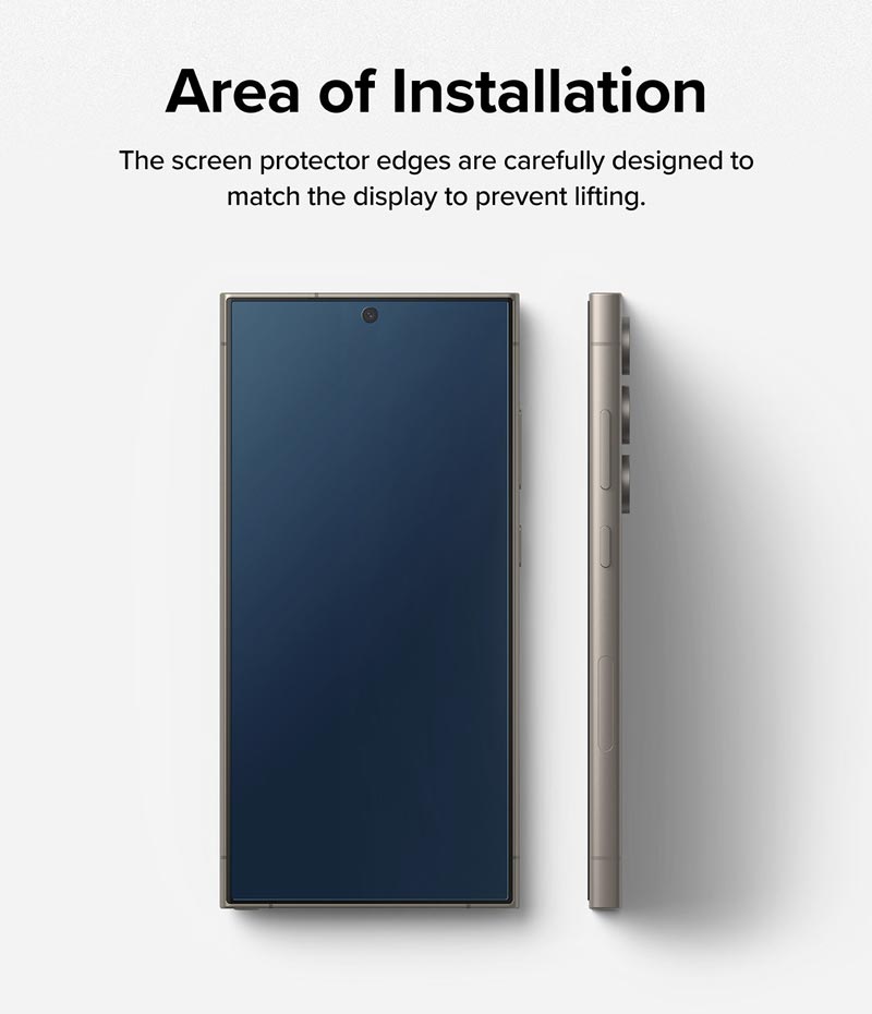 Bộ 2 Miếng Dán cường lực kèm khung dán RINGKE Easy Slide Tempered Glass cho Samsung Galaxy S24 Ultra_ hàng chính hãng