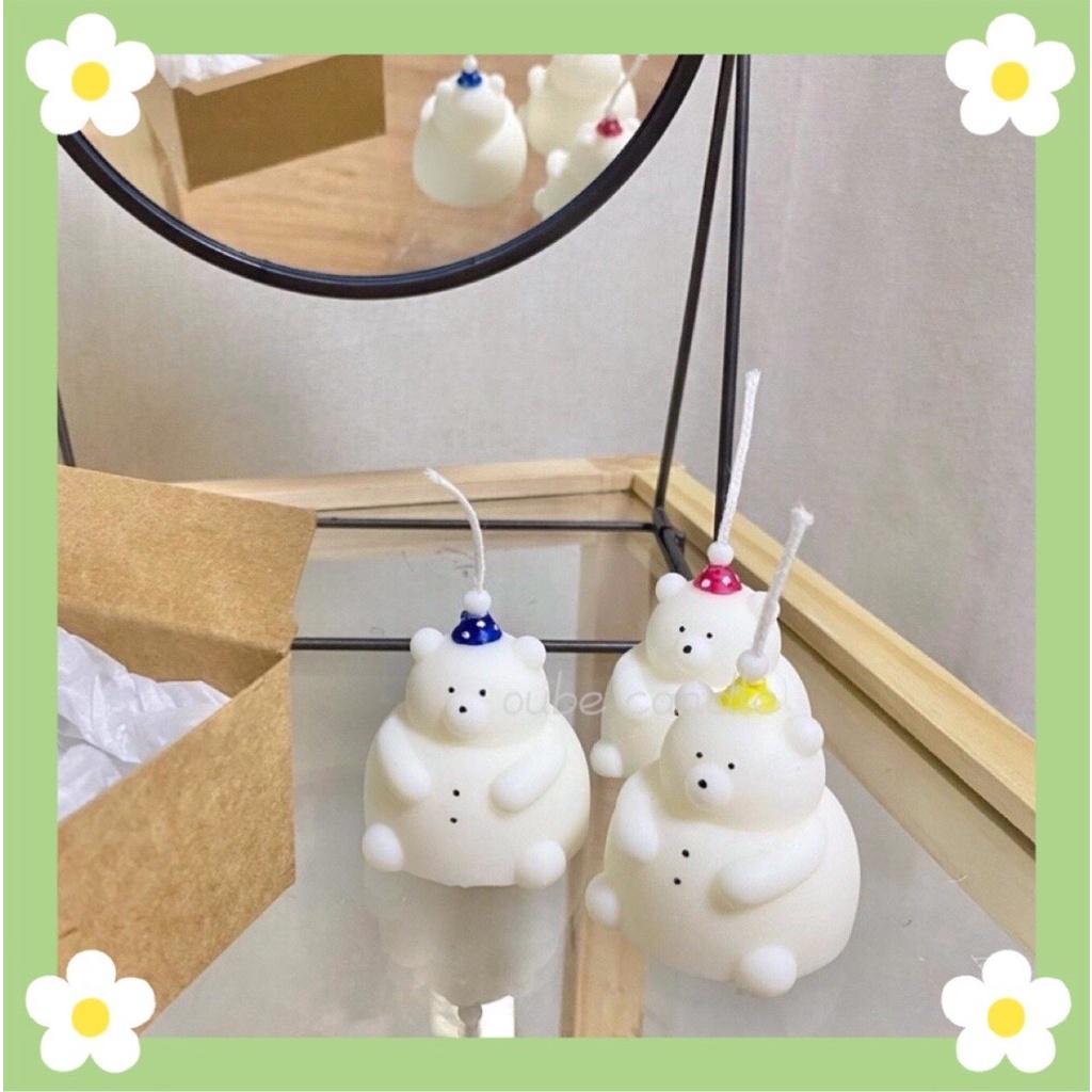 Nến Thơm Cao Cấp Hình Chú Gấu Mũm Mĩm Chubby Bear dễ thương - Quà tặng sinh nhật decor | Oube Candle NT42