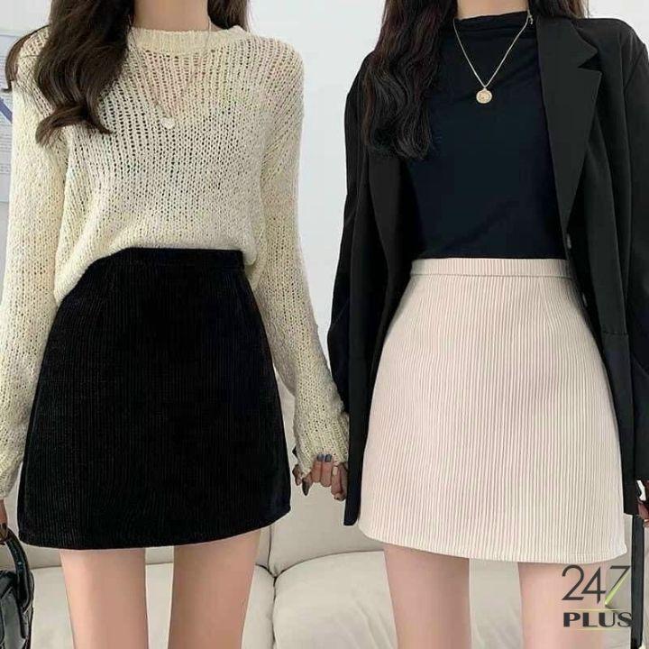 Chân váy chữ a nhung tăm