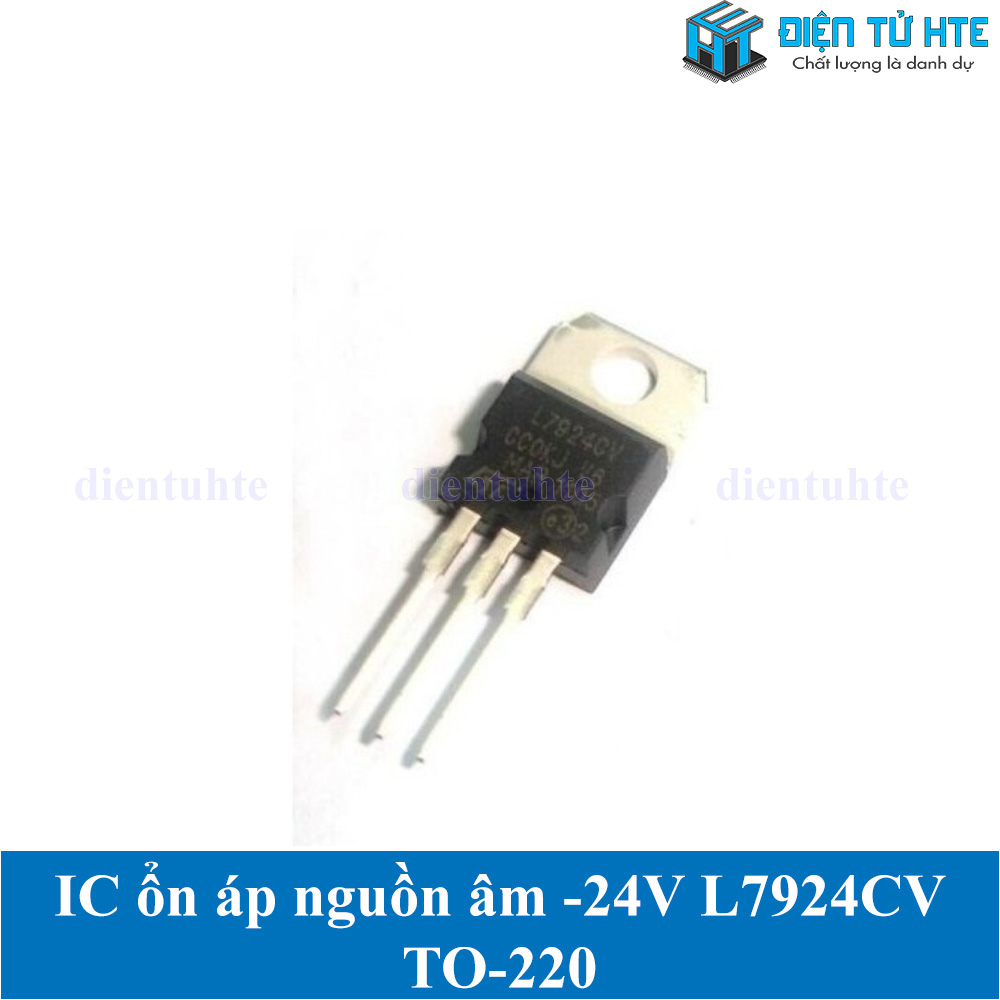 Bộ 2 con IC ổn áp nguồn âm -24V L7924CV 7924 chân cắm TO-220 loại tốt