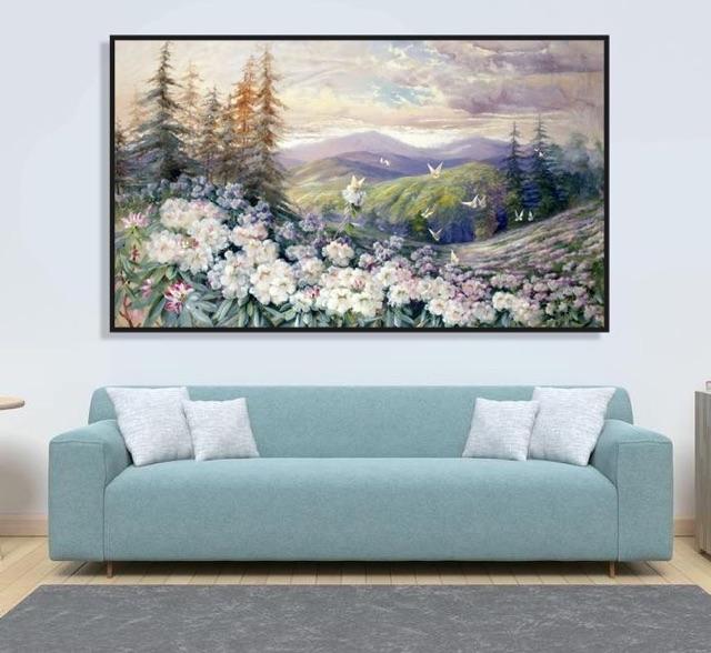 Tranh CANVAS mẫu hoa kt 50*80