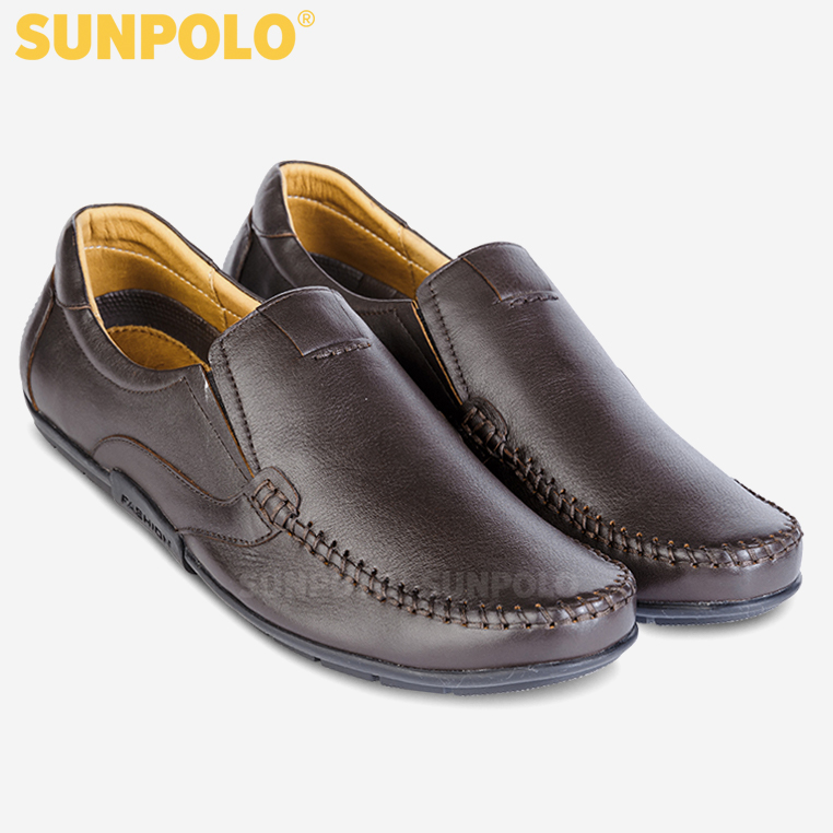 Giày Lười Nam Da Bò SUNPOLO SUKT2582N