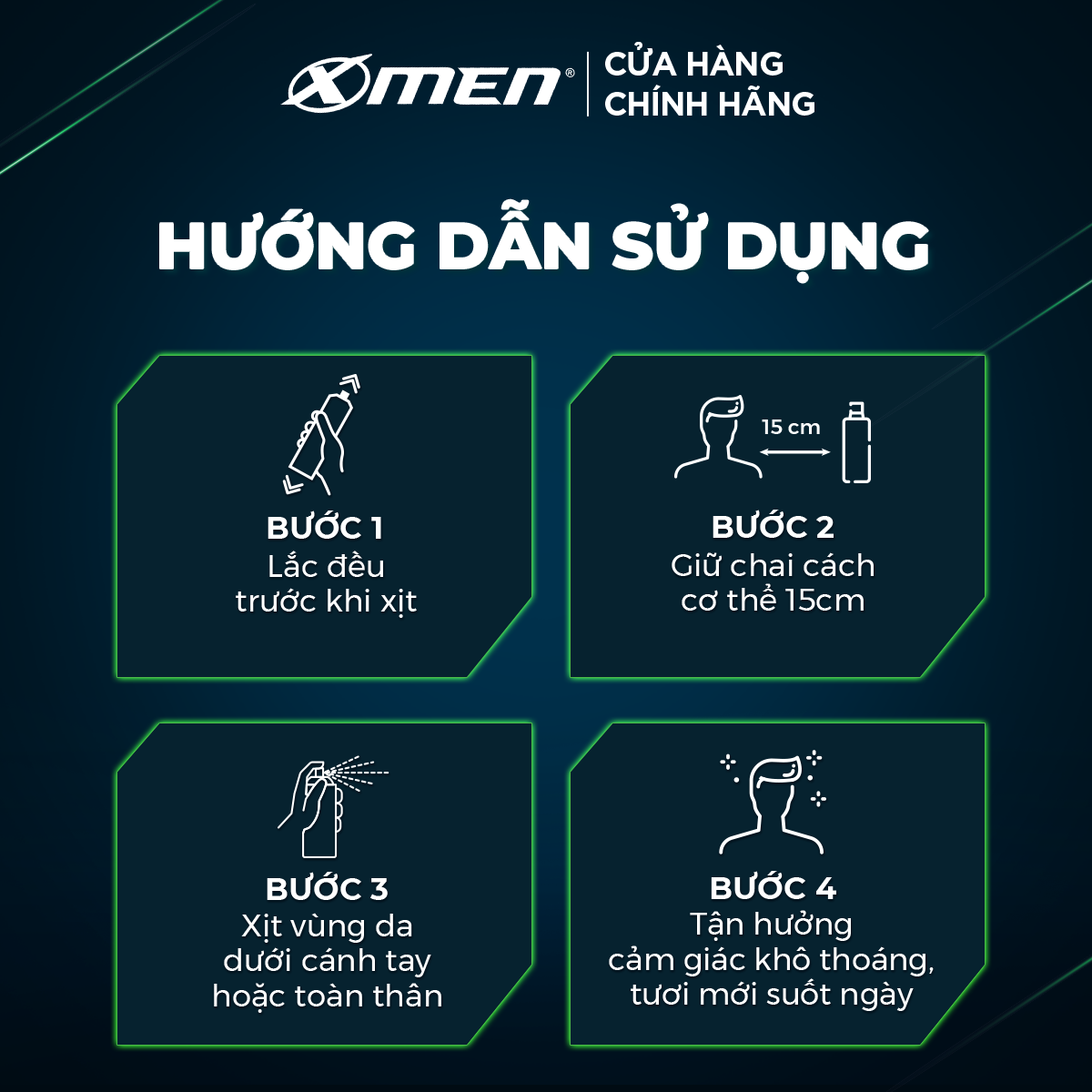 Combo 2 Xịt khử mùi X-men Wood 140ml/chai