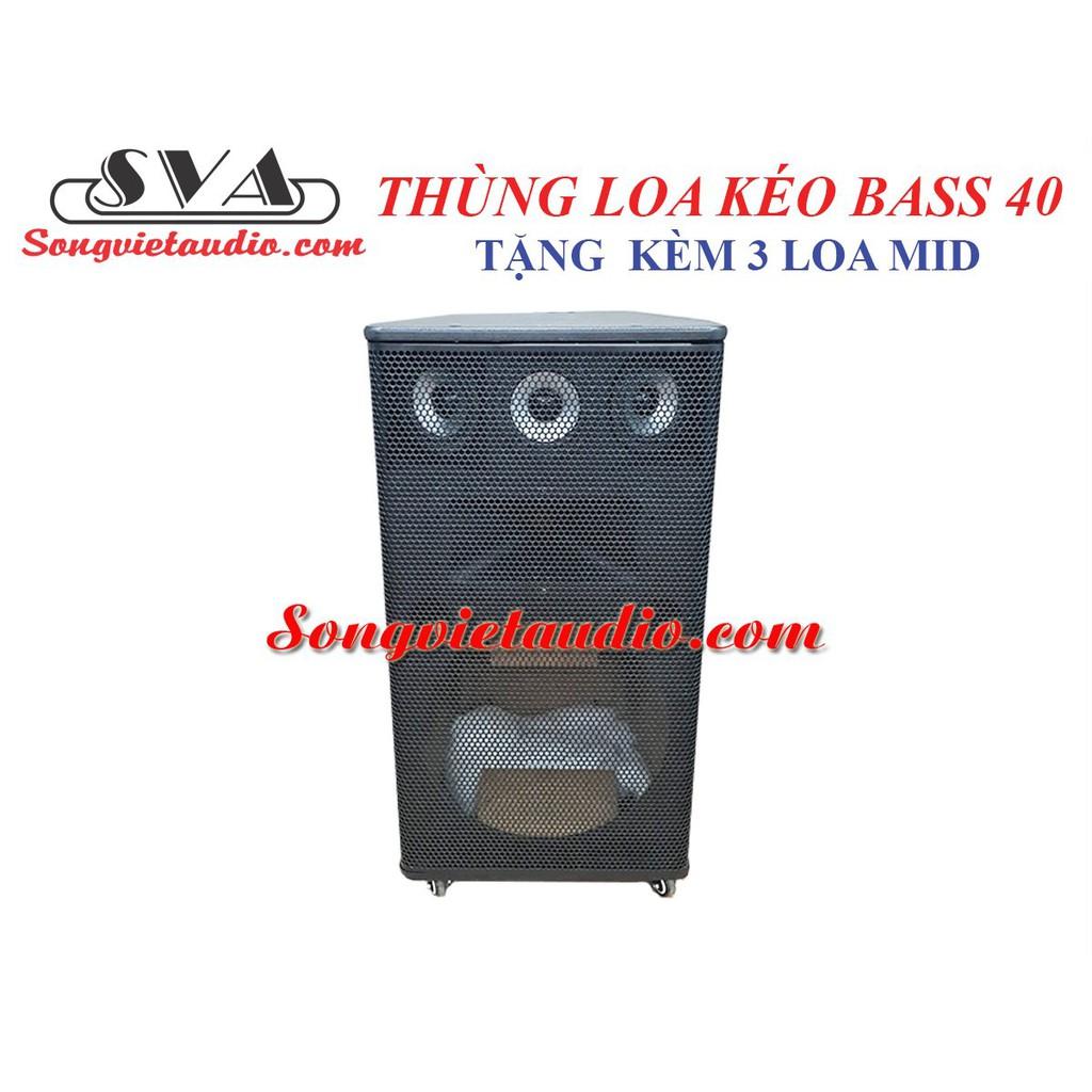 THÙNG ĐỰNG cho LOA KÉO 4 TẤC ĐƠN (KÈM 3 TRUNG)