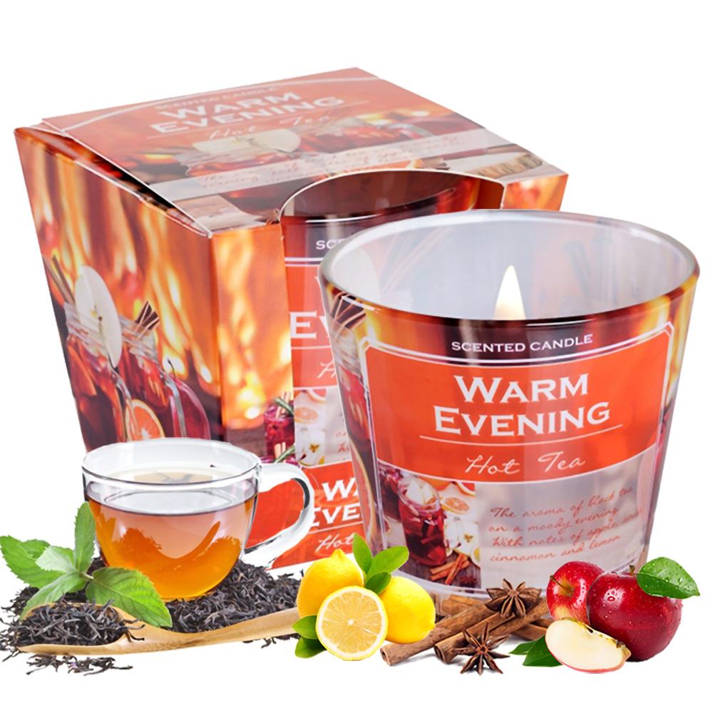 Combo 2 Ly nến thơm tinh dầu Bartek Warm Evening 115g QT02788 - quế, hồi, cam đỏ, trang trí, thơm phòng, thư giãn, hỗ trợ khử mùi