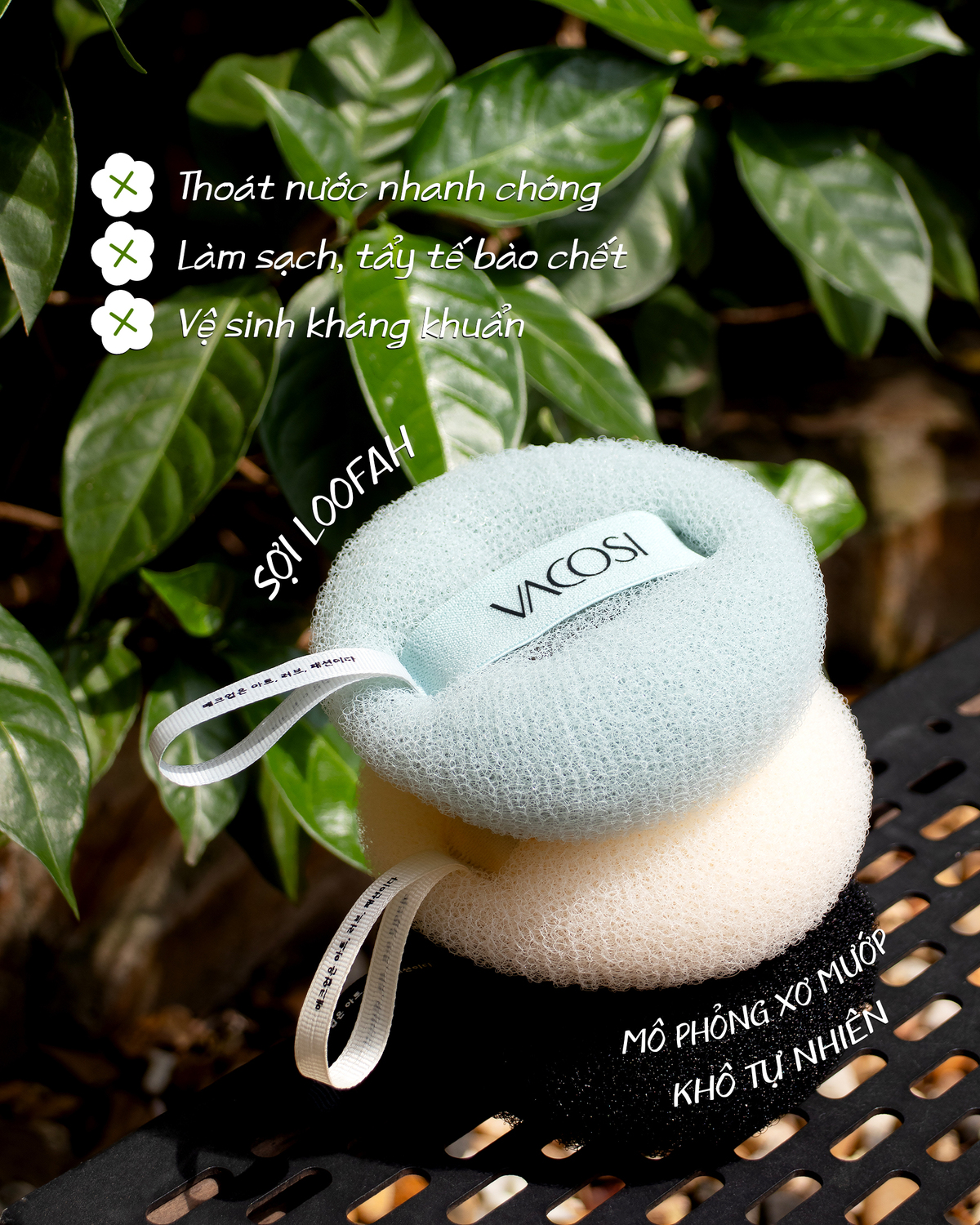 Bông Tắm Lưới Tròn VACOSI DONUT BATH SPONGE