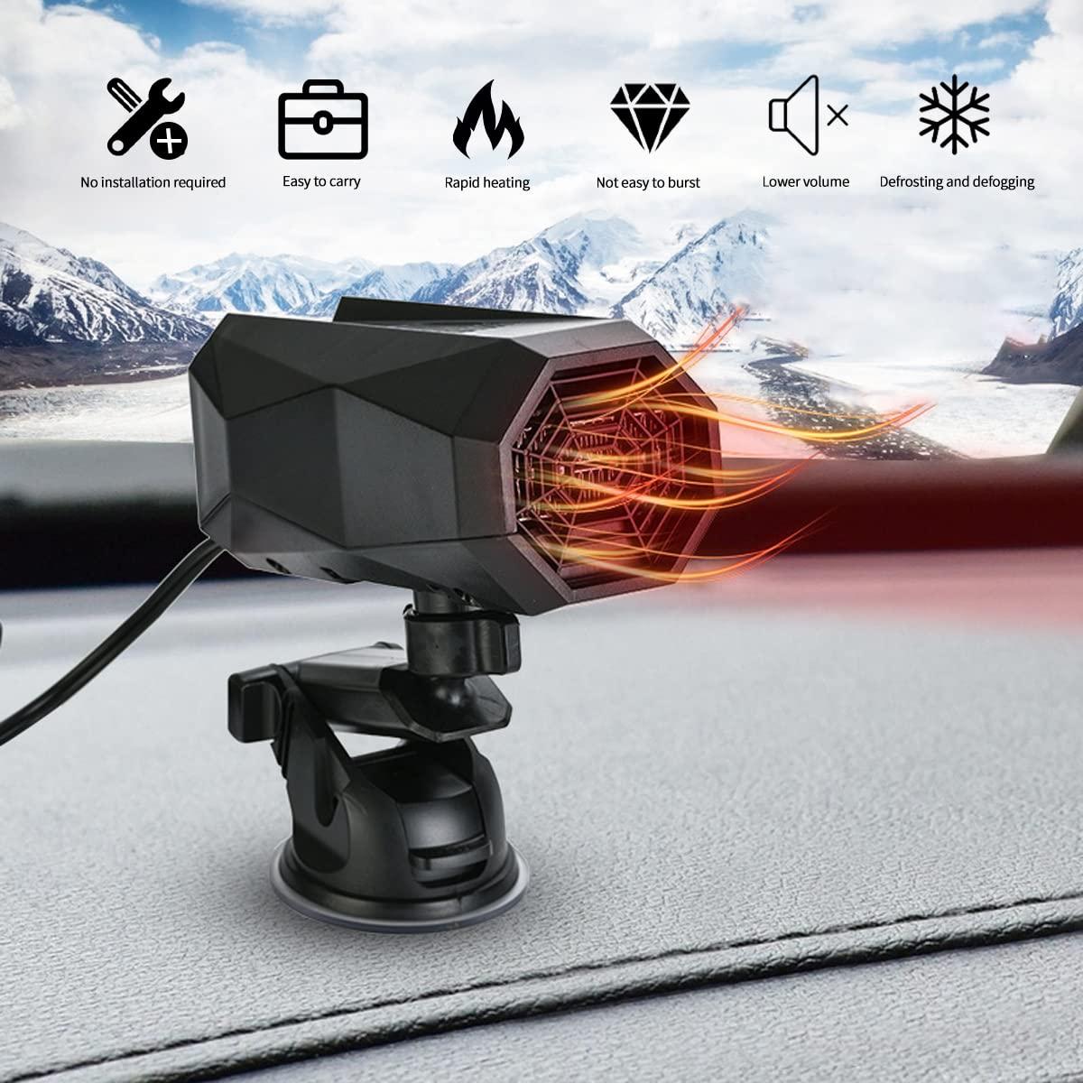 Làm nóng xe hơi, quạt sưởi ấm 12V 150W, xe sưởi 2 trong 1 và quạt làm mát, quạt sưởi xe hơi, xe chắn gió xe hơi xe hơi