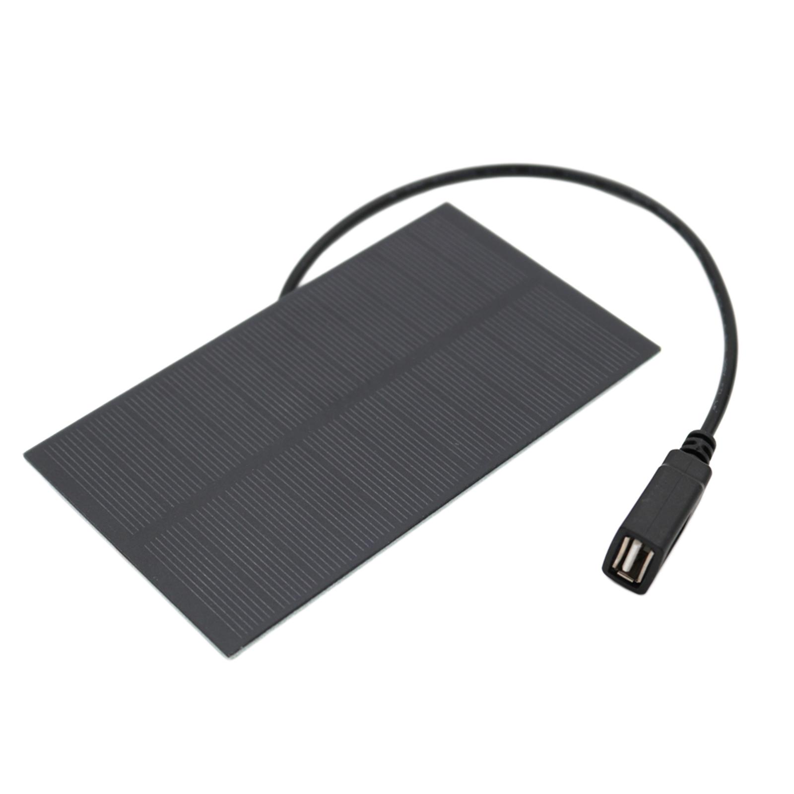 1.65W Solar Panel Charger USB Port Cell Phone Charger for Outdoor Waterproof