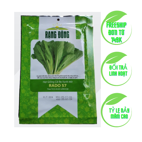 Hạt giống cải bẹ xanh mở Rado 57