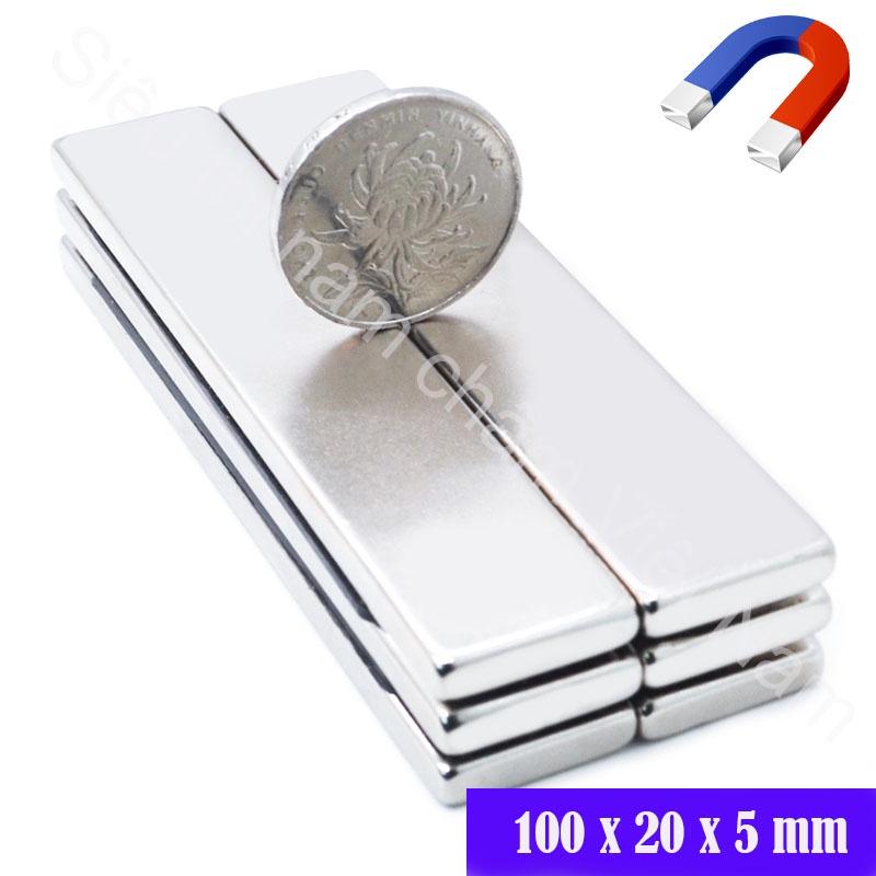 Nam châm có lực hút mạnh kích thước 100x20x5mm loại nam châm vĩnh cửu