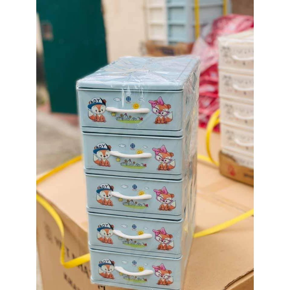 Tủ nhựa mini 5 tầng Tủ Nhựa Mini Để Bàn Việt Nhật Đựng Mỹ Phẩm, Đồ Dùng Đa Năng.