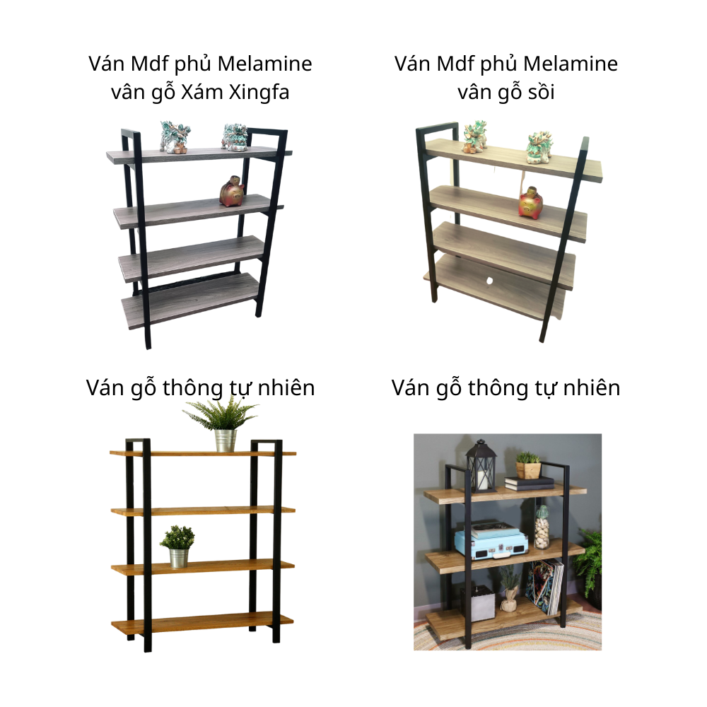 Kệ trang trí chân sắt màu Đen, gỗ nguyên tấm chắc chắn. Kệ trang trí đẹp, sang trọng, mang phong cách cổ điển Bắc Âu. Sản phẩm cao cấp, đạt tiêu chuẩn Hàn Quốc.