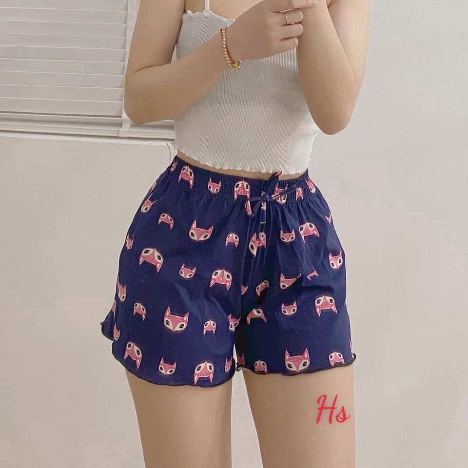 Quần short nữ Quần đùi Nữ Chạy Viền Quần Đùi Ngủ Nữ Họa Tiết Cutequần đùi dáng bánh bèo, đồ ngủ mặc lên thoải mái,xinh