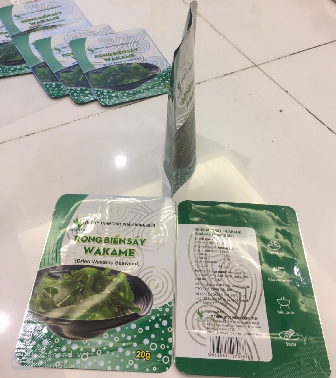 1 thùng 50 gói 20g Rong biển sấy WAKAME, rất tốt cho sức khỏe