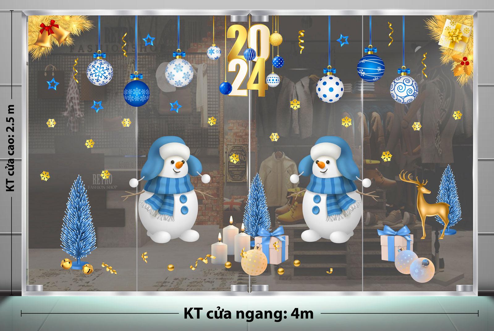 Decal trang trí NOEL 2024 combo số 127