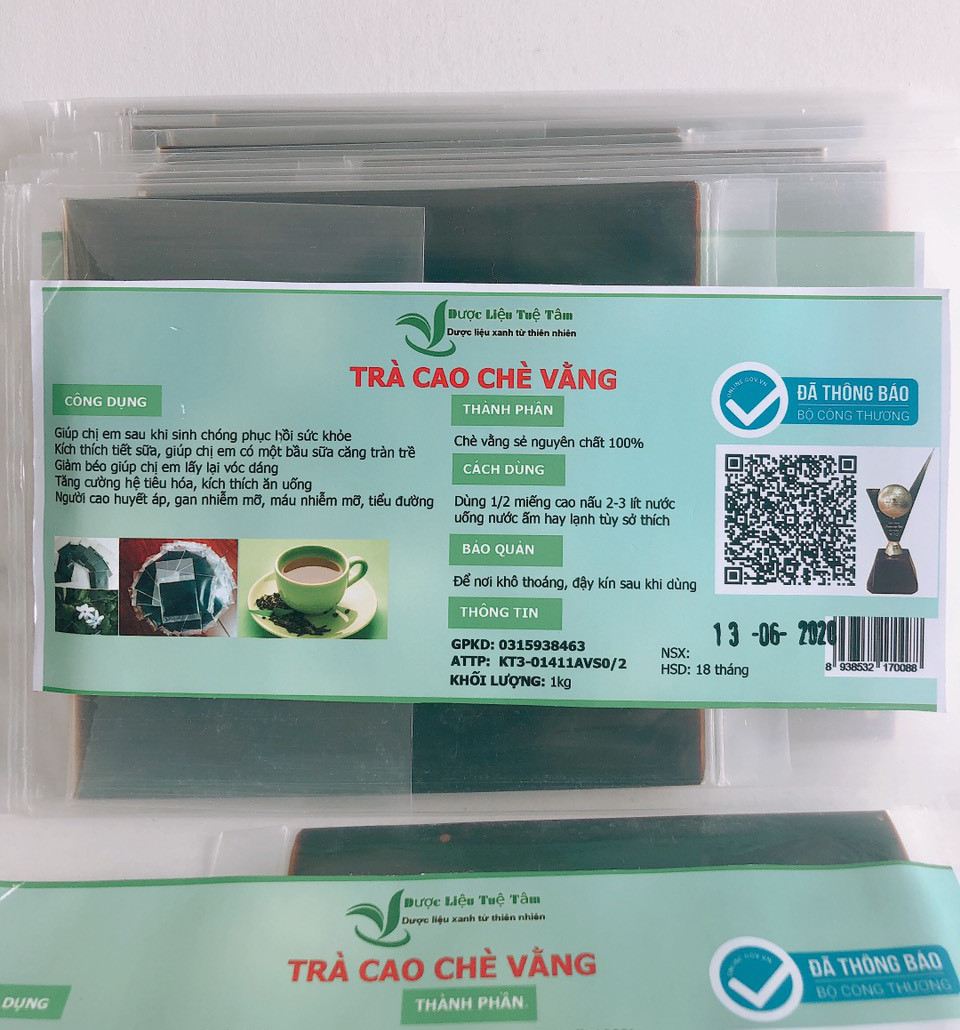 Cao chè vằng Quảng Trị -  1kg được 50 miếng - Loại cao cấp giảm cân lợi sữa