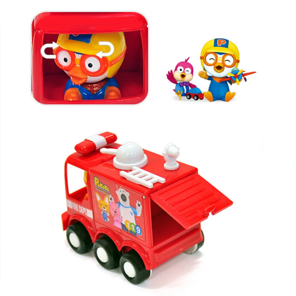 Combo 2 Xe Cứu Hỏa Và Cứu Thương Pororo (Fire Truck and Ambulane) PRM21038180 Nhập Khẩu Từ Hàn Quốc