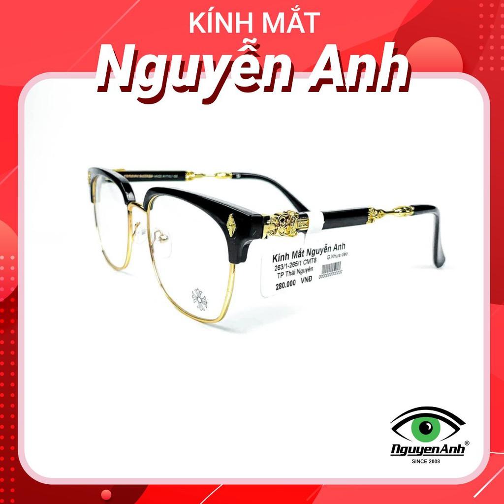 gọng cận CH2275 CHROME HEARTS VENETA SILVER BLACK and GOLD BLACK unisex nhựa mix viền kim loại