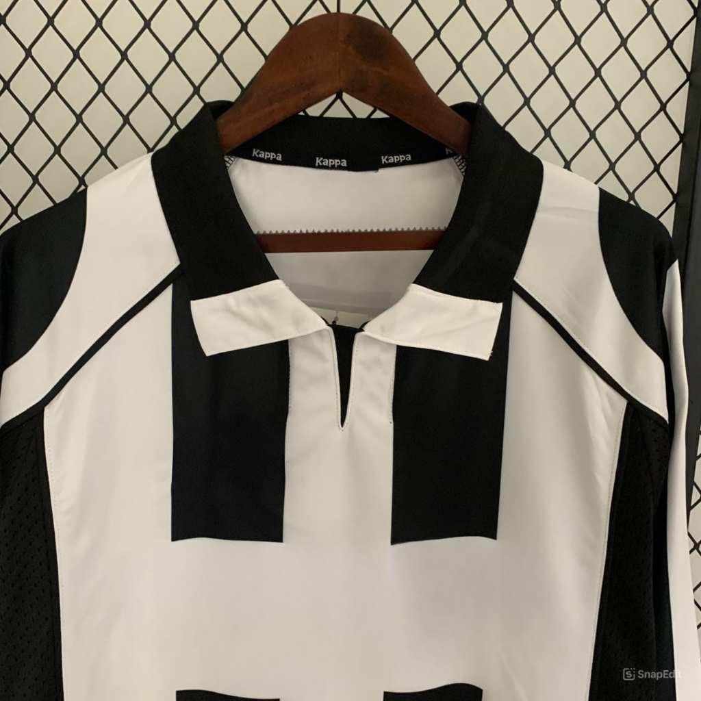 Áo Bóng Đá Retro Juventus 1997 Dài Tay - Sân Nhà bản cao cấp vải Cotton Polyester