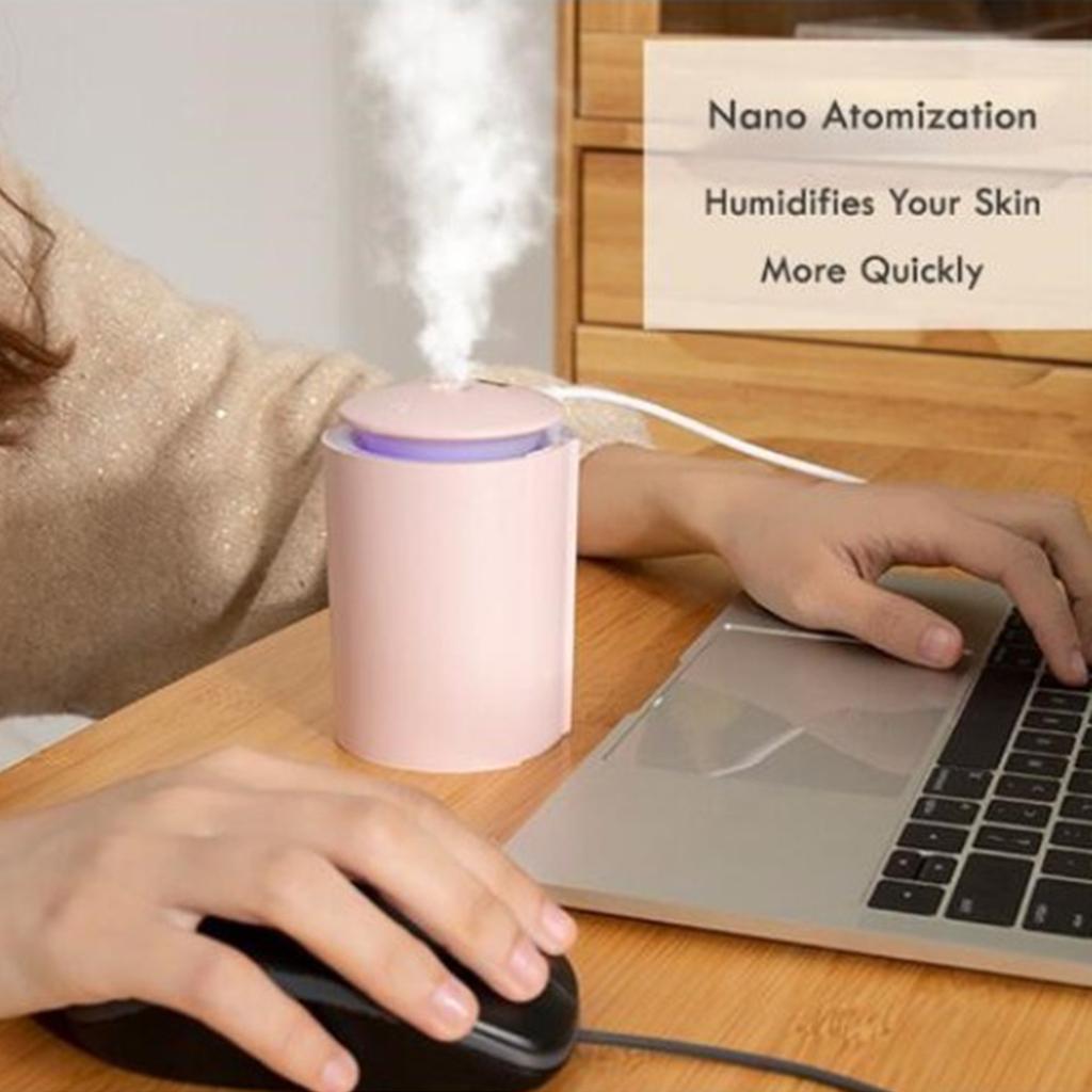 2pcs USB Essential Oil Diffuser Air Humidifier 260ml Tank for Bedrooms