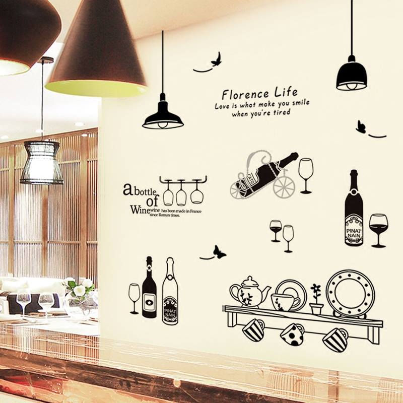 Combo decal dán tường Bếp xinh - HP392