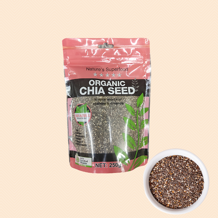 Hạt Chia Hữu Cơ Australia Healthy Food & Nuts Organic Chia Seeds (250g)  - QuaTangMe Extaste