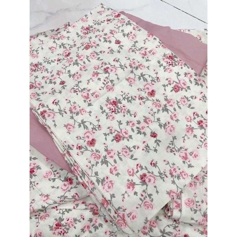 Set Chăn Ga Gối Cotton Living Hàng Nhập Khẩu Cao Cấp 4 Món Vintage
