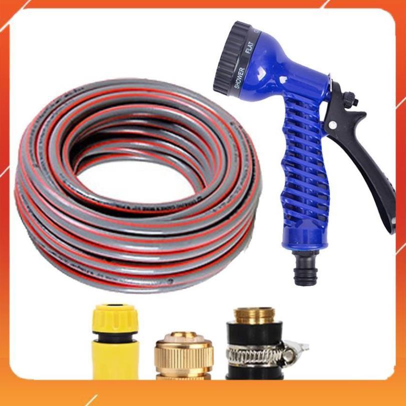 Bộ dây và vòi xịt tăng áp lực nước,rửa xe, tưới cây 15m 206843