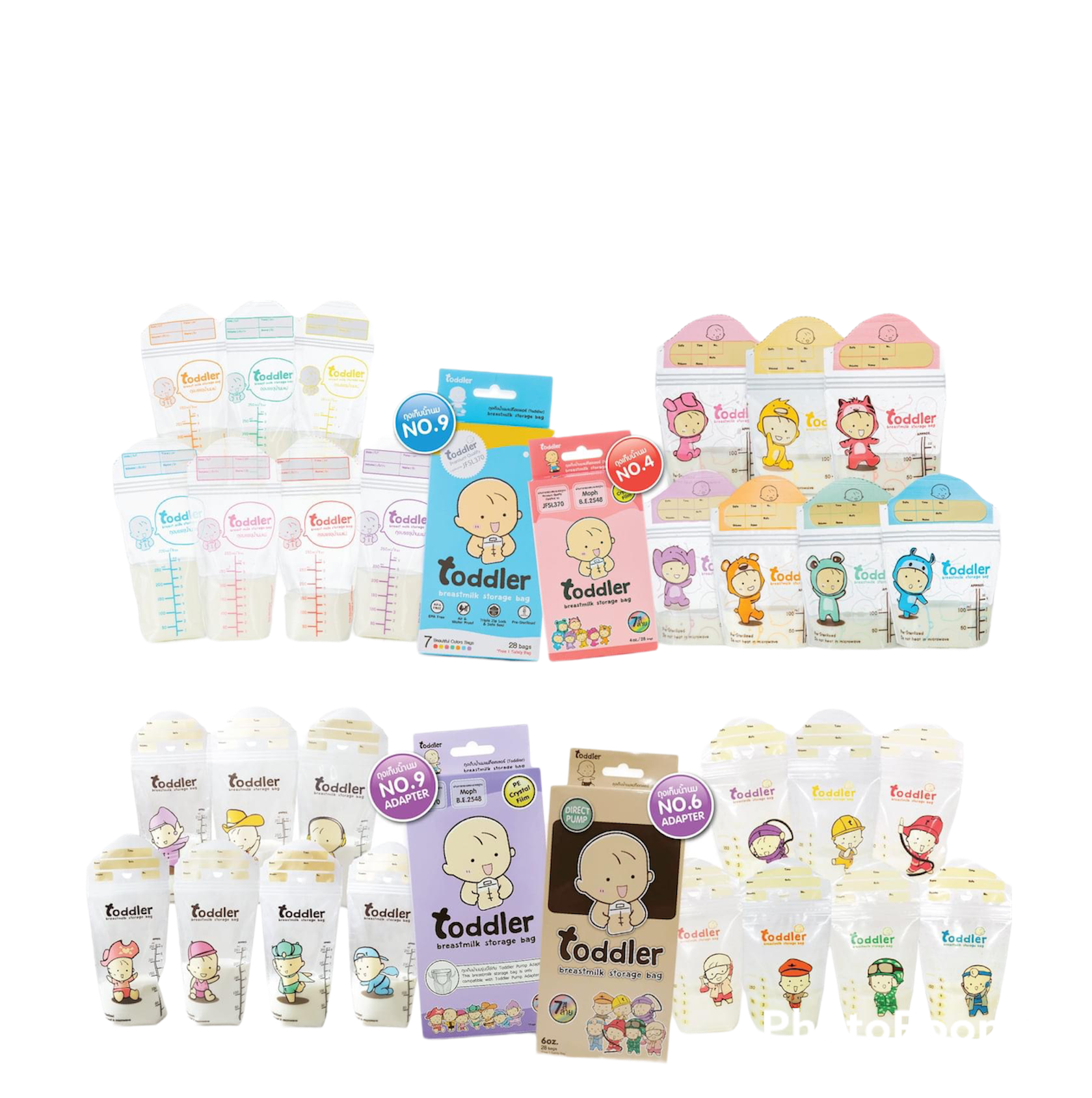 [New] Combo 6 Hộp túi trữ sữa mẹ Toddler thailand-250ml Hộp 28 túi