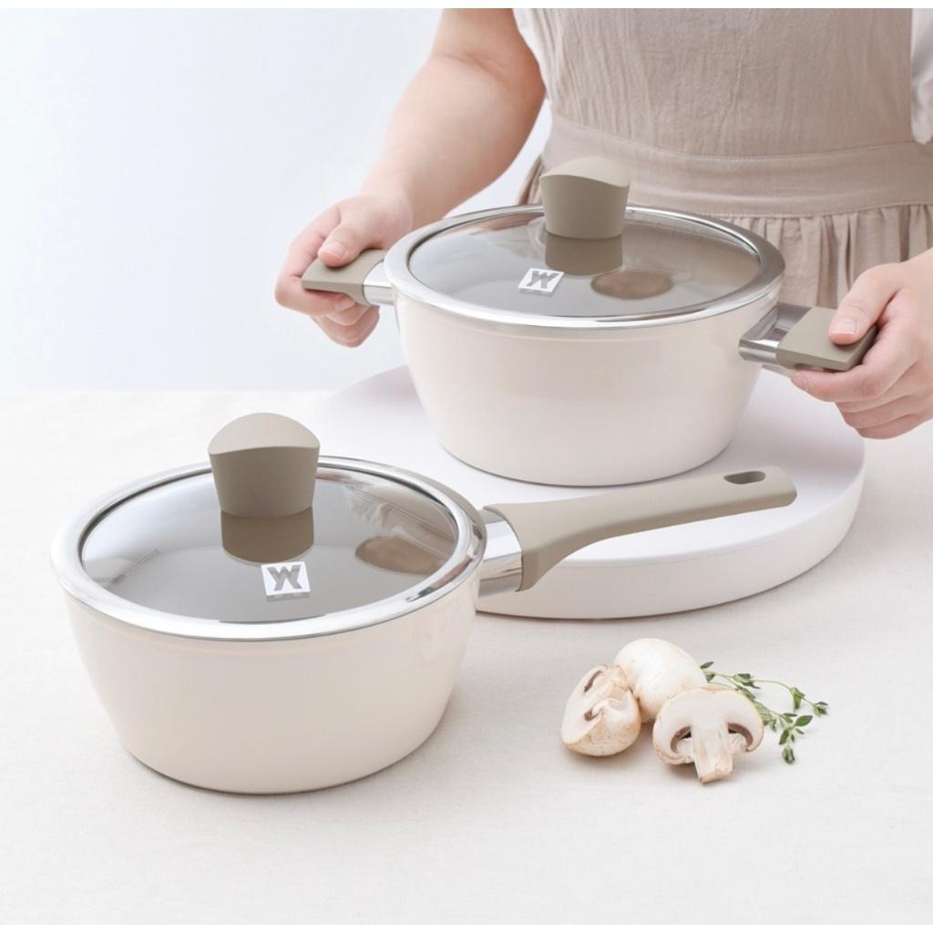 Bộ Nồi Chảo Wagensteiger, Size 18cm/20cm, 7 Lớp Phủ Chống Dính Siêu Bền, Dẫn Nhiệt Tốt, Dùng Cho Mọi Loại Bếp, Nhập Hàn