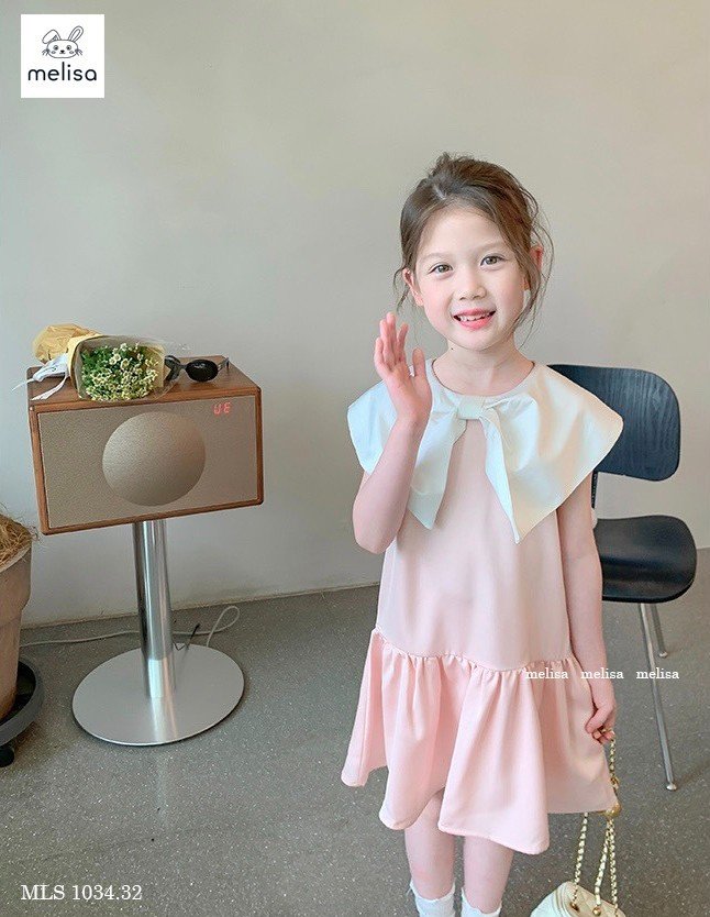 Đầm váy babydoll mùa hè cho bé gái phong cách Hàn Quốc từ 12-35kg chất lụa mềm mịn mát