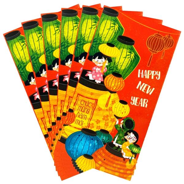 Bộ 6 Bao Lì Xì - Greenwood LX09