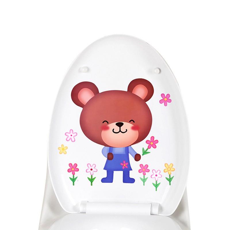 Miếng Dán 30x21cm Trang Trí Phòng Tắm Hình Thú