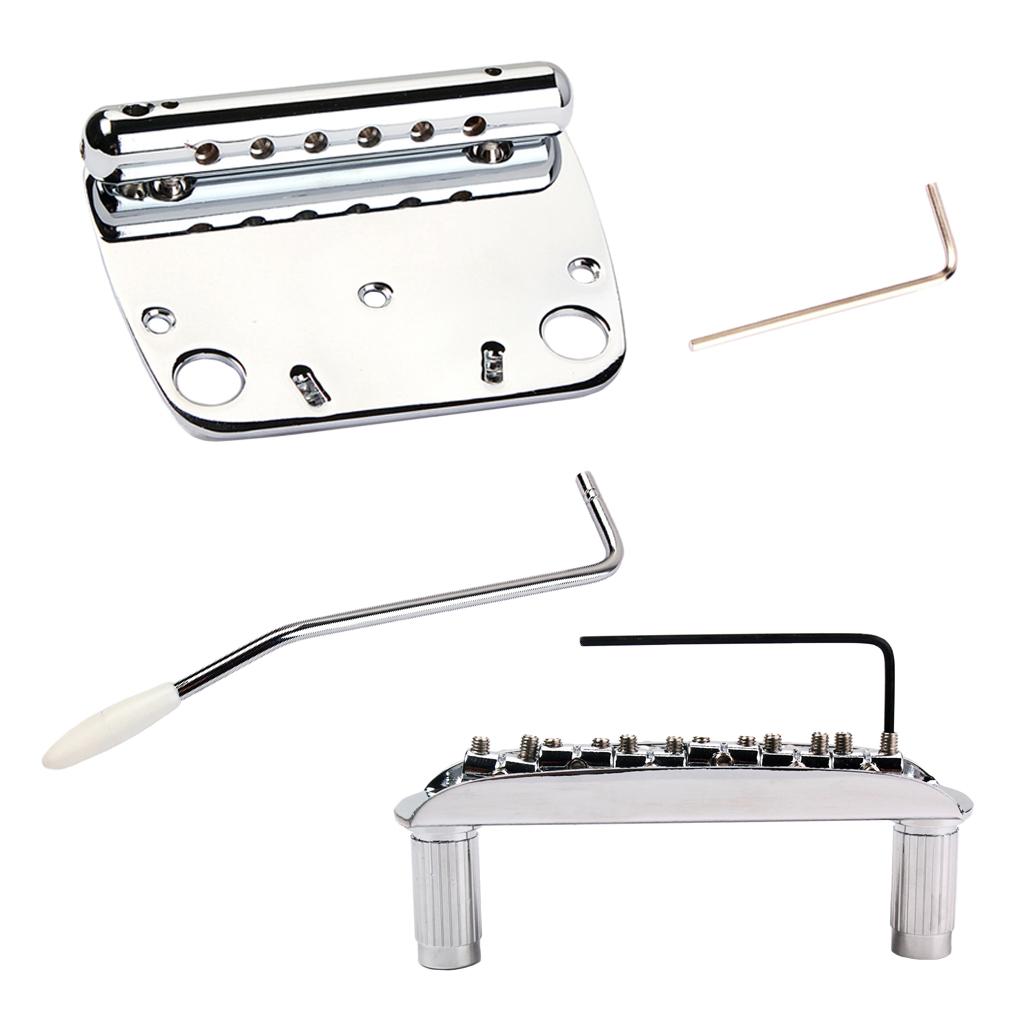 Sunnimix Chrome 6 Dây Đàn Guitar Cầu Cho Jazzmaster Phần Guitar