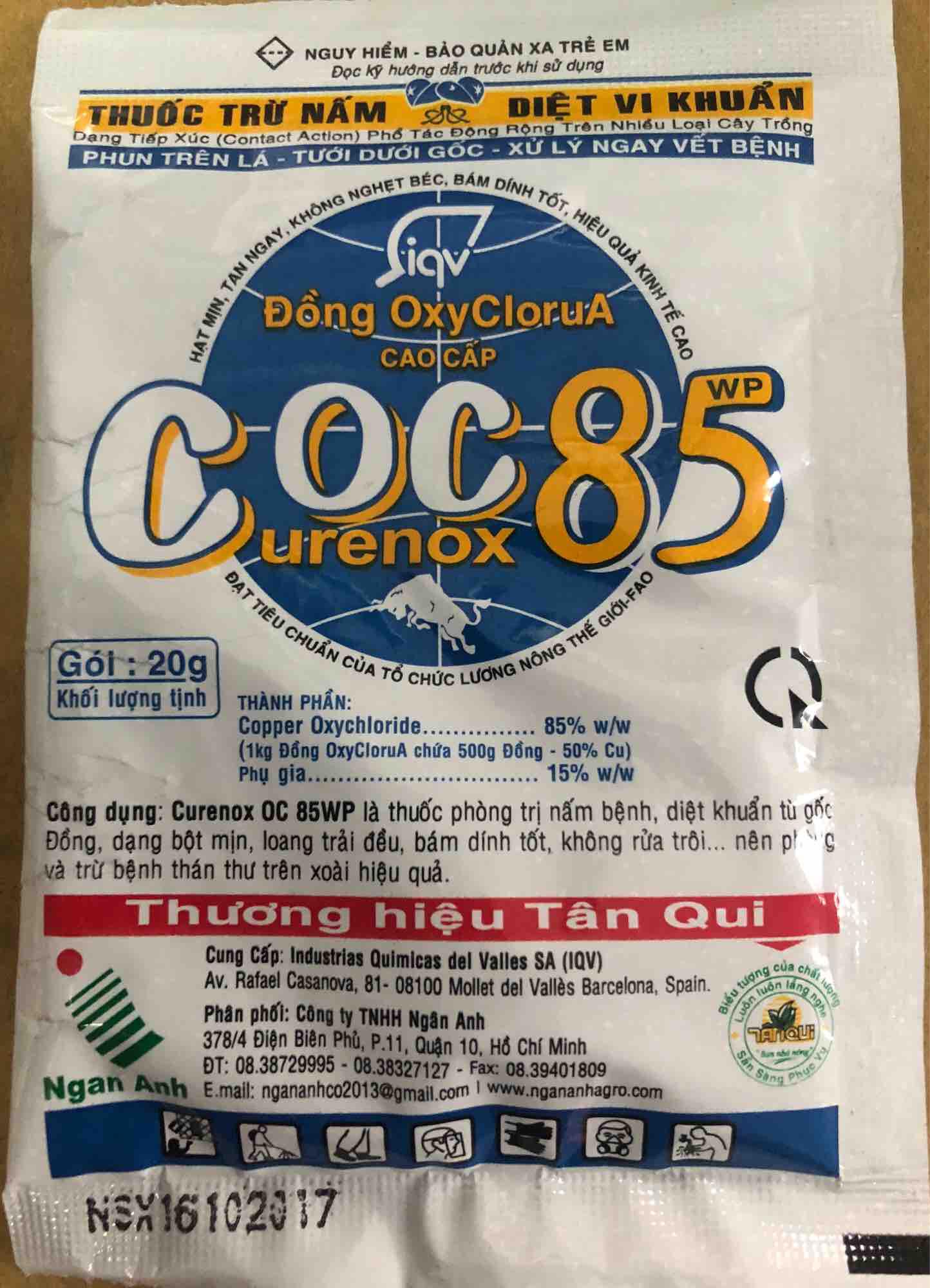 Thuốc phòng nấm bệnh Coc 85 100g trừ thán thư nấm bệnh COC85