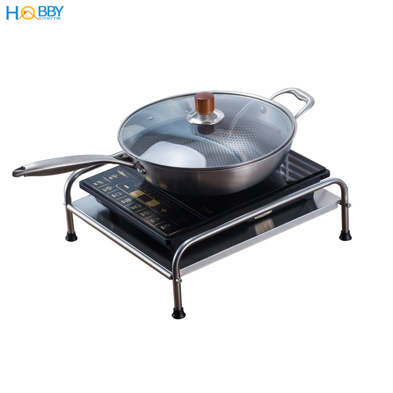 Hình ảnh Kệ để bếp từ bếp gas mini 1 tầng Hobby Home Decor KBN1 đặt trên bếp tiện dụng khó rỉ sét