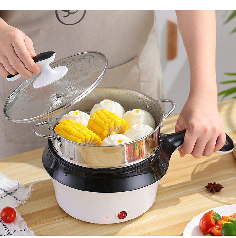 Nồi Lẩu Điện Đa Năng 2 Tầng Mini 2 in1 Chống Dính Tiện Dụng