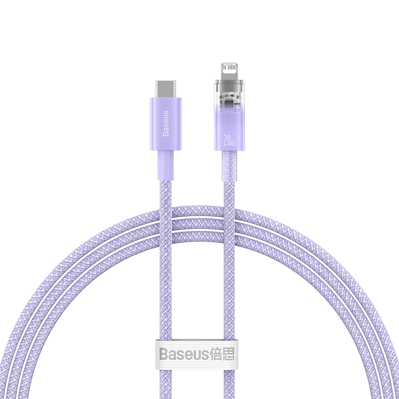 Cáp Sạc Nhanh C to iP Baseus Explorer Series Fast Charging Cable with Smart Temperature Control Type-C to iP 20W (Hàng chính hãng)