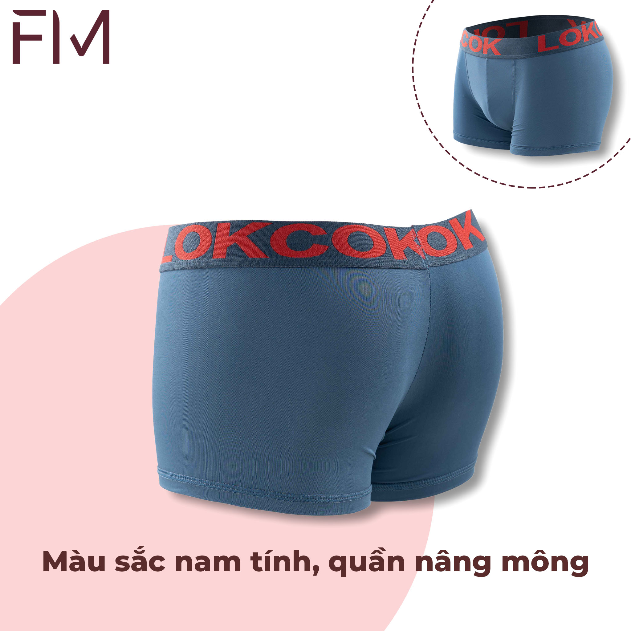 Combo 5 quần sịp boxer chất cotton mềm mịn, thoải mái, nhiều màu - FORMEN SHOP - FMCB5QS007