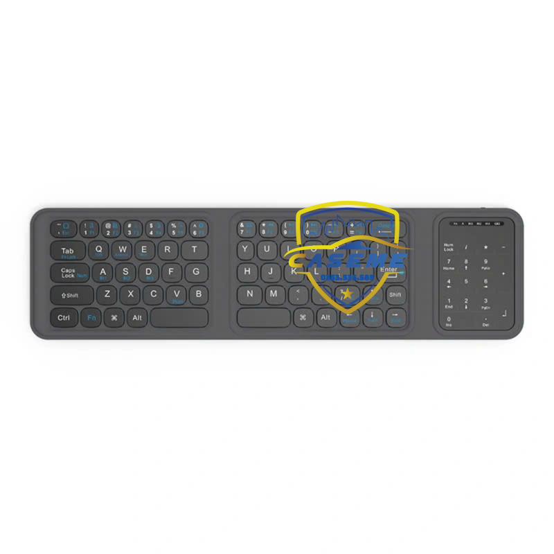 Bàn Phím Bluetooth Gập Gọn hiệu Wi WU FMK-05 – Kết Nối Nhanh V5.2, Kèm Túi Đựng &amp; Giá Đỡ, Pin 40 Giờ – Hàng Nhập Khẩu