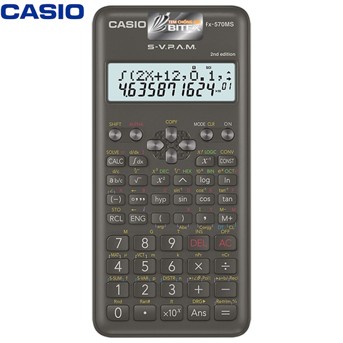 Máy tính Casio FX-570MS, Bảo hành 7 năm - Hàng chính hãng Bitex
