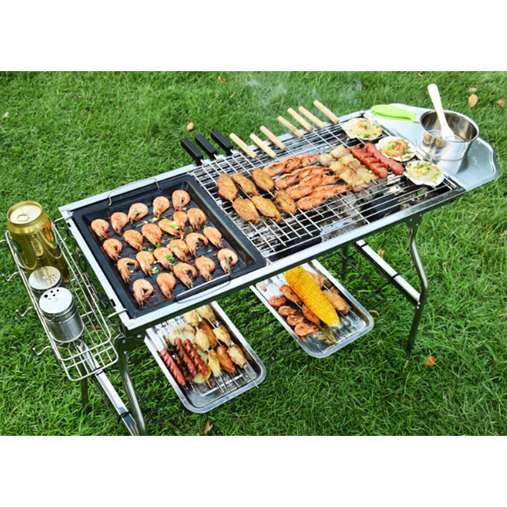 Bếp Nướng Than Hoa Ngoài Trời Gấp Gọn, Bếp Nướng BBQ Có Thể Mang Đi Du Lịch Dã Ngoại - Hàng Chính Hãng