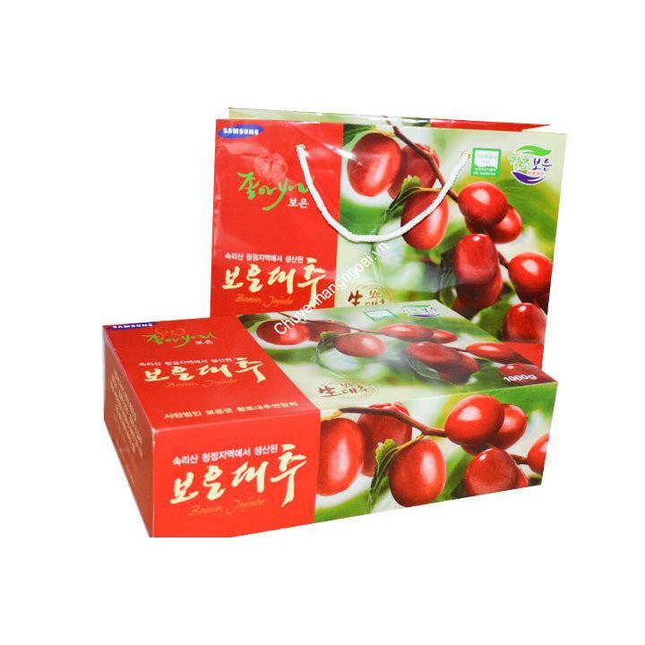 Táo Đỏ Sấy, Táo Đỏ Hàn Quốc Sấy Khô, Túi 1Kg Hàng Loại 1 Trong Hộp, Tặng Kèm Túi Sách Làm Quà Biếu