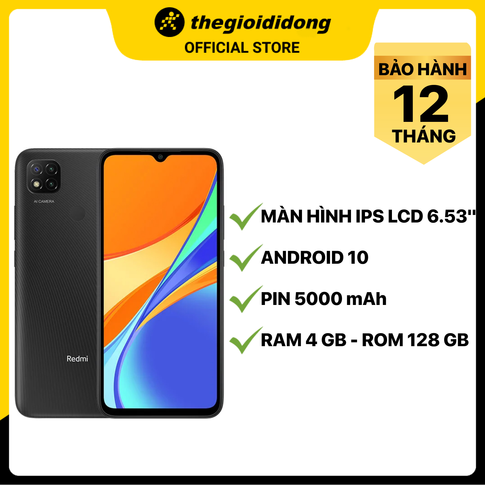 Điện thoại Xiaomi Redmi 9C (4GB/128GB) - Hàng chính hãng